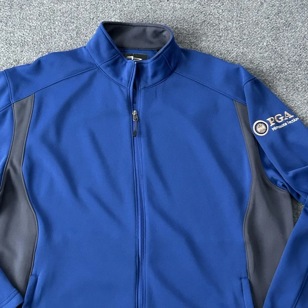 Page & Tuttle Jacket Mens‎ XL Blue Softshell Full Zip Golf PGA Minnesota Section